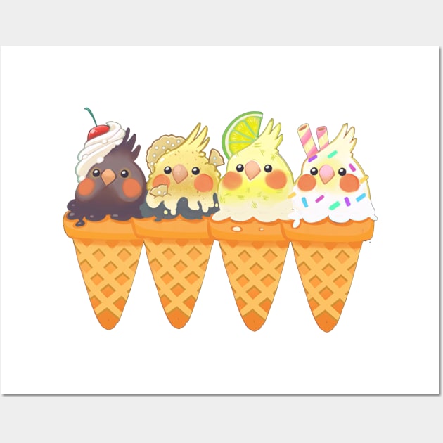 Bird Ice Cream Wall Art by G3ny